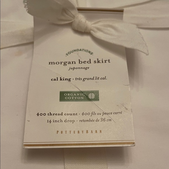 Pottery Barn Bed Skirt - White and Blue